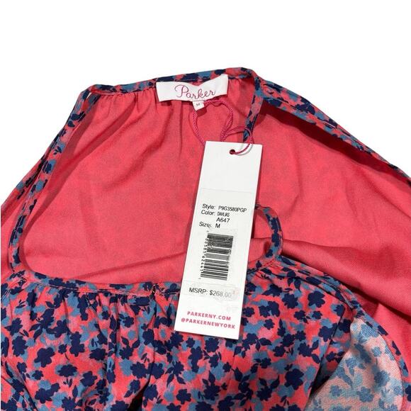 NWT! Parker Dahlias Floral Ruffle Halter Neck Blouse - Size Medium - Picture 6 of 6